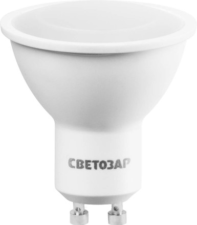 Лампы СВЕТОЗАР светодиодные &quot;LED technology&quot;, цоколь GU10, теплый белый свет (3000К), 220В, 5Вт (35) 44560-35_z01 купить в Надыме