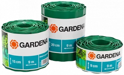 Бордюр зеленый 15 см, длина 9 м  GARDENA