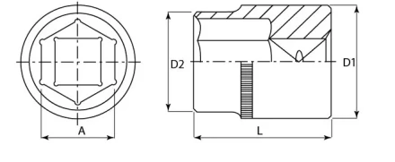 Головка торцевая 3/8"DR 7 мм S04H3107  Jonnesway 48010 купить в Надыме