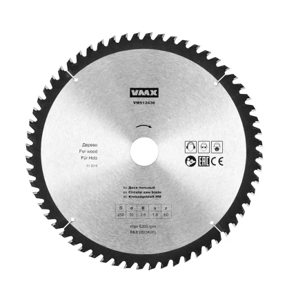 Диск пильный ф250х30 z60 дерево VMX 512436 купить в Надыме