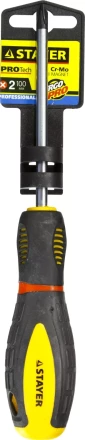 Отвертка STAYER "PROFI" "PROTech", двухкомп рукоятка, намагниченная, Cr-Mo, PH2x100мм 25132-2-10_z02 купить в Надыме