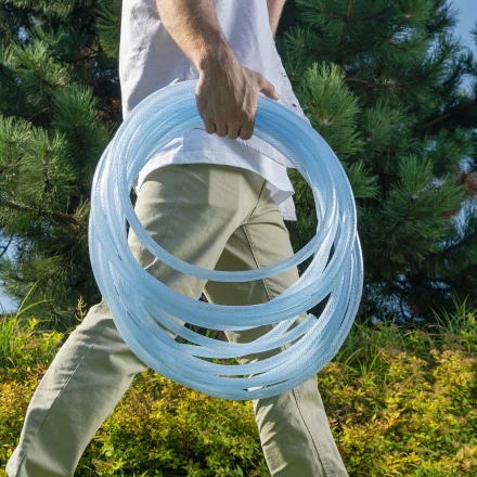 Шланг поливочный прозрачный армированный Palisad 3-х слойный, 1/2", 15 м, 67360 купить в Надыме