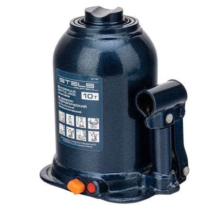 Домкрат гидравлический бутылочный телескопический Stels 51151, 10 т, подъем 180-430 мм купить в Надыме