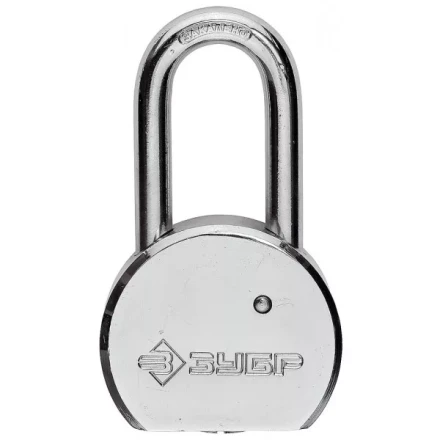 Замок навесной ЗУБР "серия 272" с удлинен закал дужкой, стальной корпус, 55мм 4-37272-55 купить в Надыме