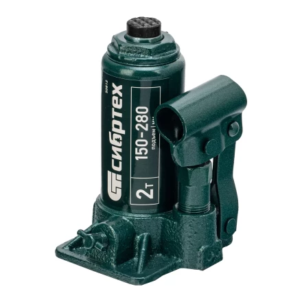 Домкрат гидравлический бутылочный Сибртех 50812, 2 т, 150-280 мм, в пласт. кейсе купить в Надыме