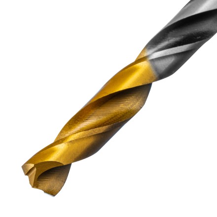 Сверло спиральное по металлу Denzel 6,5 x 93мм, Р6М5, Golden Tip, многогранная заточка, 718279 купить в Надыме