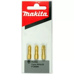 Биты Makita PH3 25мм 3шт, алмазные (P-38598)