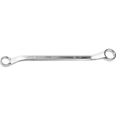 Ключ ЗУБР "ПРОФИ" гаечный накидной изогнутый, Cr-V сталь, хромированный, 19х22мм 27132-19-22 купить в Надыме