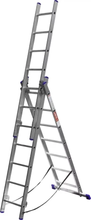 Лестницы алюминиевые трехсекционные серия ЭКСПЕРТ купить в Надыме