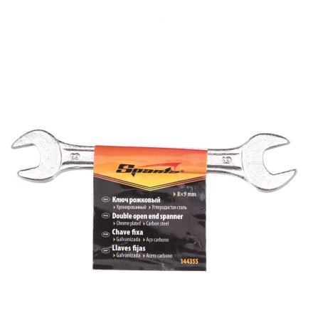 Ключ рожковый 8 х 9 мм хромированный Sparta 144355 купить в Надыме