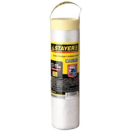 Пленка STAYER &quot;PROFESSIONAL&quot; защитная с клейкой лентой &quot;МАСКЕР&quot;, HDPE, 9мкм, 1,7х15м 12255-170-15 купить в Надыме