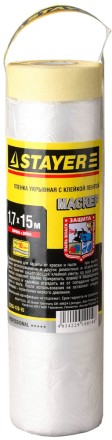 Пленка STAYER &quot;PROFESSIONAL&quot; защитная с клейкой лентой &quot;МАСКЕР&quot;, HDPE, 9мкм, 1,7х15м 12255-170-15 купить в Надыме