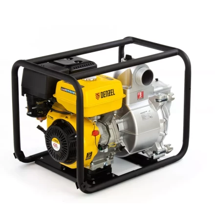 Мотопомпа бензиновая для грязной воды PX-80D, 15 л.с, 3", 1500 л/мин, глубина 8 м , напор 30 м Denzel 99204 купить в Надыме