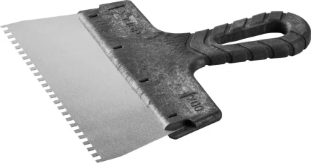 Шпатель ЗУБР "МАСТЕР" ФАСАДНЫЙ, нержавеющее полотно, 200мм, зуб 4х4мм 10078-20-04 купить в Надыме