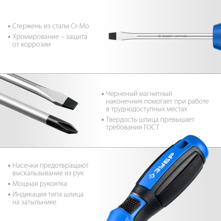 ЗУБР 18 предм., набор отверток, Профессионал (25242) купить в Надыме