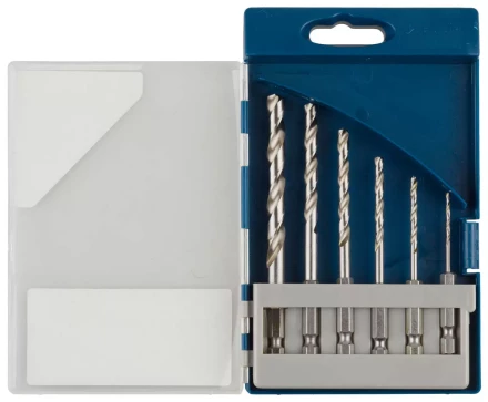 Набор ЗУБР "ЭКСПЕРТ":  Сверла  по металлу, шестигранный хвостовик 1/4", быстрорежущая сталь Р6М5, 4,5,6,8,10мм, 5 пред 29623-H5 купить в Надыме