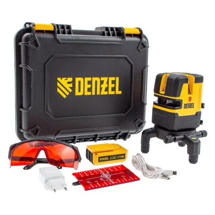 Лазерный уровень LX 05 Red, 20 м, 635 нм, аккумулятор Li 5200 mAh, резьба 5/8" Denzel 35071 купить в Надыме