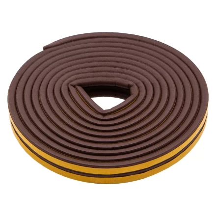 Уплотнитель резиновый, 6 м, профиль "P", коричневый Сибртех 88918 купить в Надыме