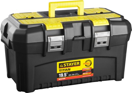Ящик для инструмента &quot;TITAN-19&quot; пластиковый, STAYER 38016-19 купить в Надыме