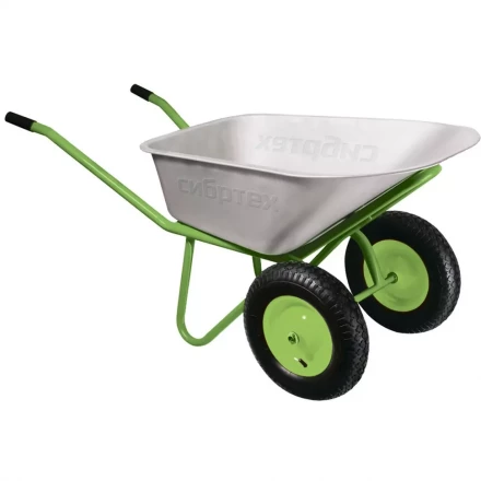 Тачка строительная двухколесная облегченная объем 90 л грузоподъемность 230кг СИБРТЕХ 689643 купить в Надыме