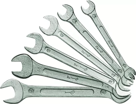 Набор ключей рожковых 8 х 22 мм 7 шт. оцинкованный (КЗСМИ) Россия 15240 купить в Надыме